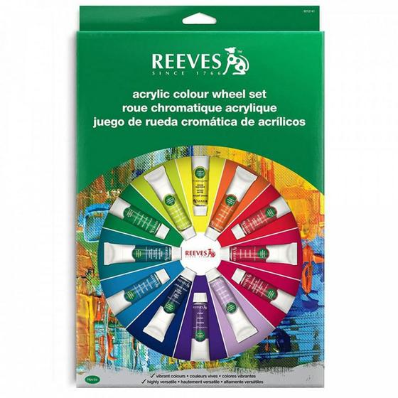 Imagem de Estojo Tinta Acrílica Reeves Wheel Set 18 Peças