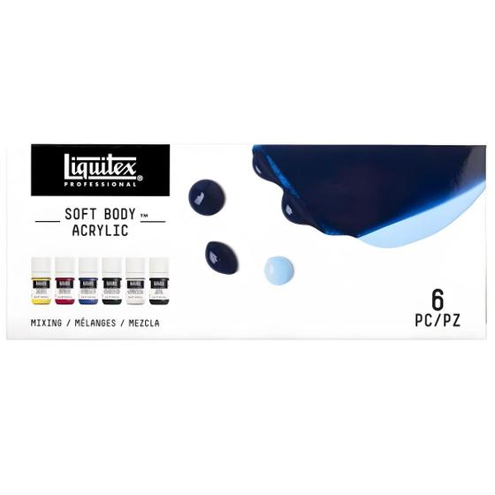 Imagem de Estojo Tinta Acrilica Soft Body 22ml Liquitex C/6 Cores