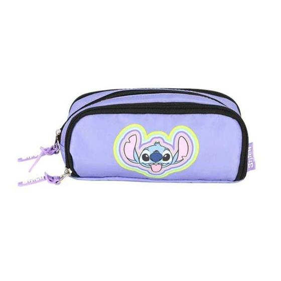 Imagem de Estojo Triplo Lilás Stitch Disney Classics Escolar Infantil - Luxcel