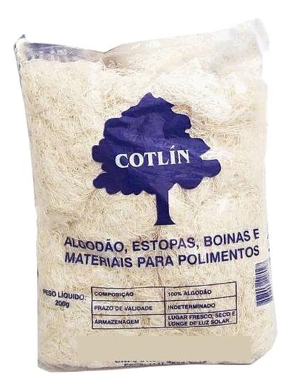 Imagem de Estopa Branca Para Polimento Especial Cotlin 200gr Não Risca