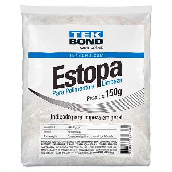 Imagem de Estopa Crua Para Polimento E Limpeza Tekbond 150G