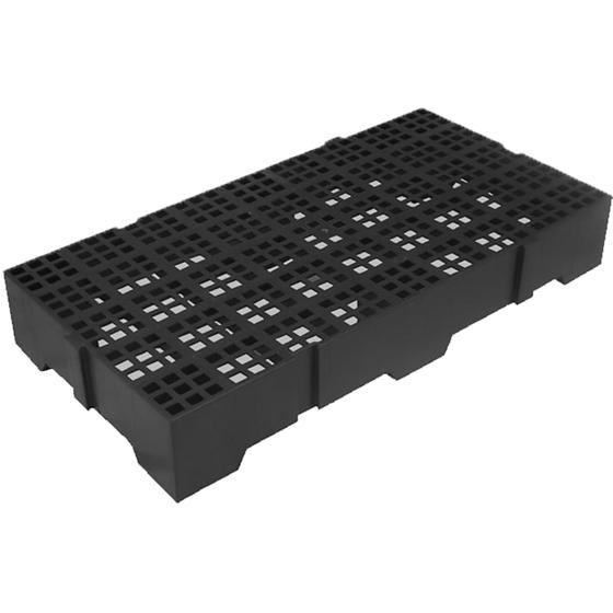 Imagem de Estrado Pallet Plástico Reforçado Preto - 82x41x13