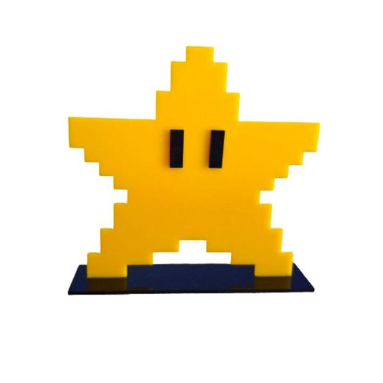 Imagem de Estrela Colecionável Super Mario Presente Criativo Geek Decoração Game