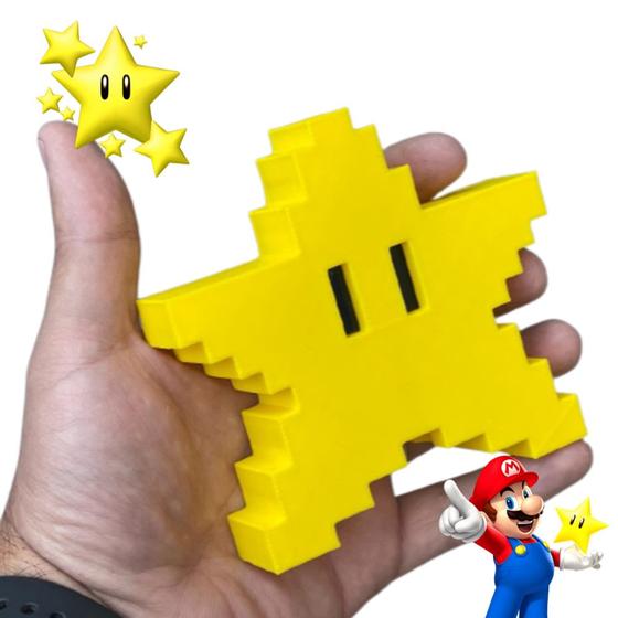 Estrela da Arvore de Natal - Super Mario Árvore Gamer - Super 3D - Estrela  de Natal - Magazine Luiza