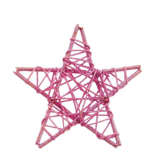 Imagem de Estrela Decoração Natal 15Cm Rosa