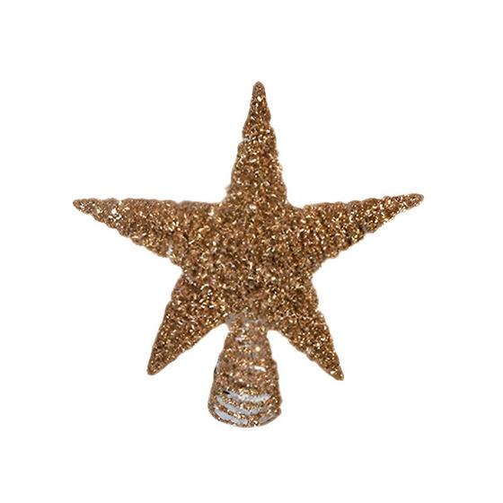 Imagem de Estrela Decorativa de Natal - Champanhe - 16cm - 1 unidade - Rizzo