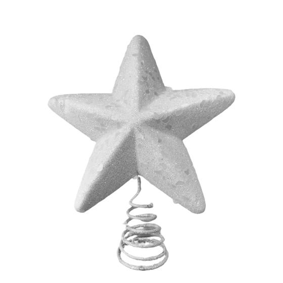 Imagem de Estrela topo arvore 20cm branco