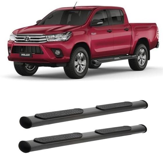 Imagem de Estribo Hilux 2016 2017 2018 2019 Cabine Dupla Pretoy