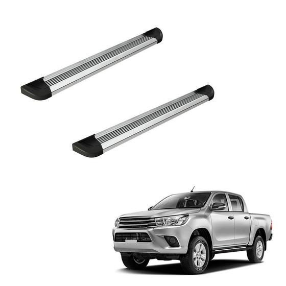 Imagem de Estribo Hilux 2016 2017 2018 2019 Cd Alumínio Polido