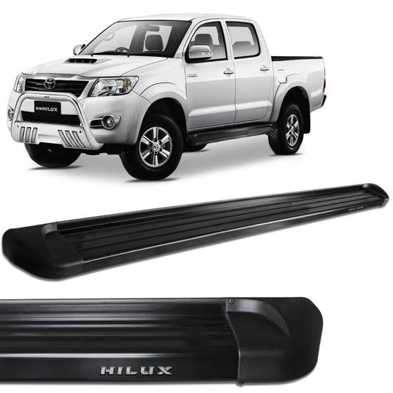 Imagem de Estribo Lateral Hilux 2005 a 2015 Aluminio Preto Track