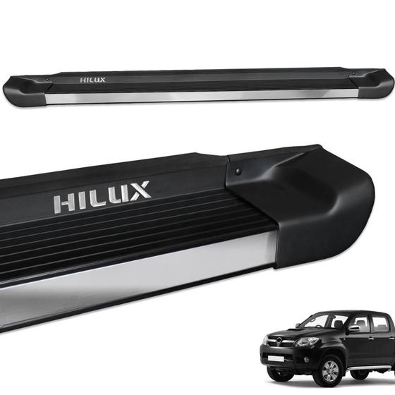 Imagem de Estribo Lateral Hilux CD 2005 a 2015 Preto Fosco Personalizado