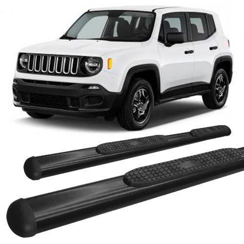 Imagem de Estribo Lateral Jeep Renegade Oblongo Oval Preto