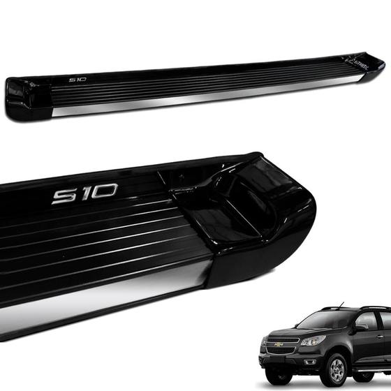 Imagem de Estribo Lateral S10 CD 2012 a 2021 Preto Personalizado