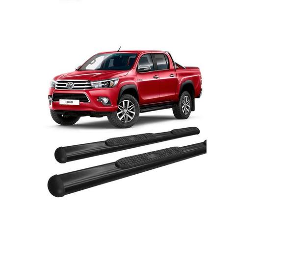 Imagem de Estribo Oval Preto Para Hilux 2016 Até 2020