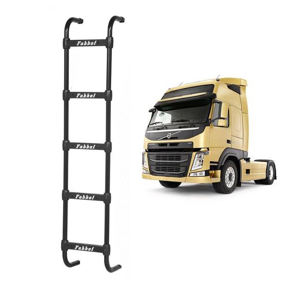 Imagem de Estribo Traseiro p Volvo FH NH Cabine Baixa 5 Degraus Preto