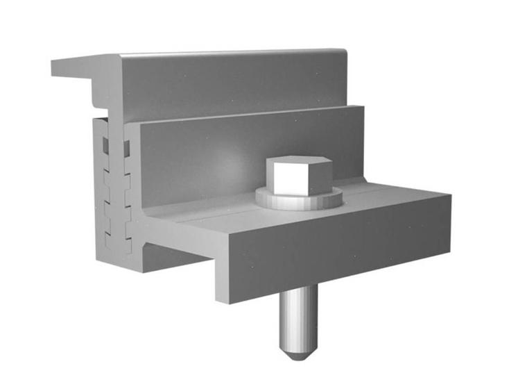 Imagem de Estrutura Solar Romagnole 411831 Rs-295 Fixador End Clamp P/ Estrutura Solar Solo Rs-232 C-aces Pacote C/4 Unds F083