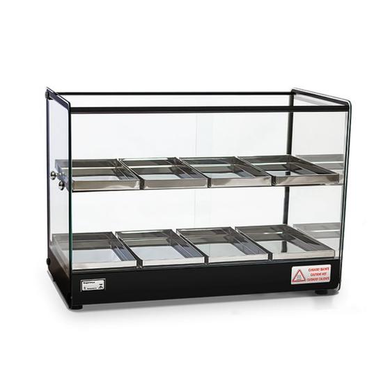 Estufa Vitrine Quadrada Dupla Salgados 8 Bandejas EVR Titã Menor preço em Estufa Vitrine Quadrada Dupla Salgados 8 Bandejas EVR Titã