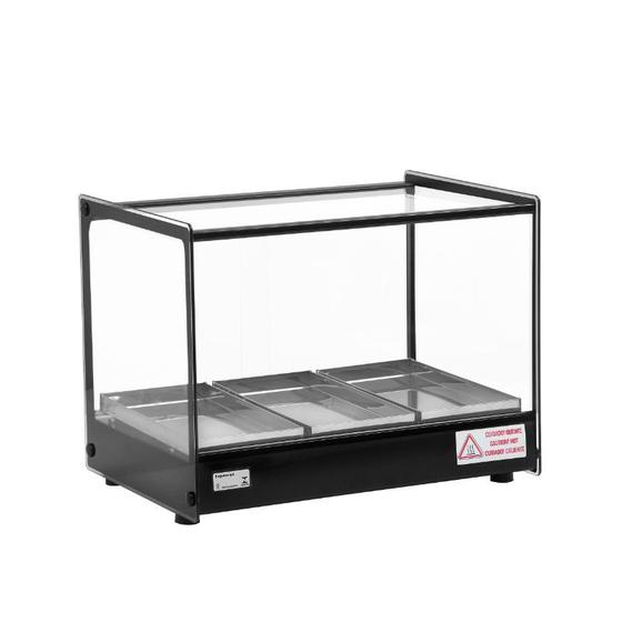 Estufa Vitrine Quadrada para Salgados 3 Bandejas EVR Titã Menor preço em Estufa Vitrine Quadrada para Salgados 3 Bandejas EVR Titã