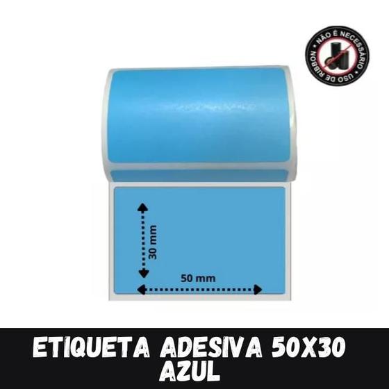 Imagem de Etiqueta Adesiva Colorida 50x30 P/ Mini Impressora