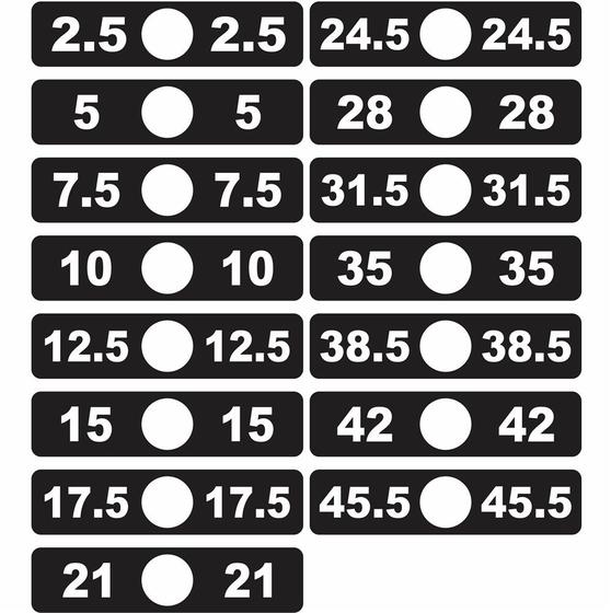 Imagem de Etiqueta Aparelho De Musculação 2.5 - 45.5 - Cód 3427