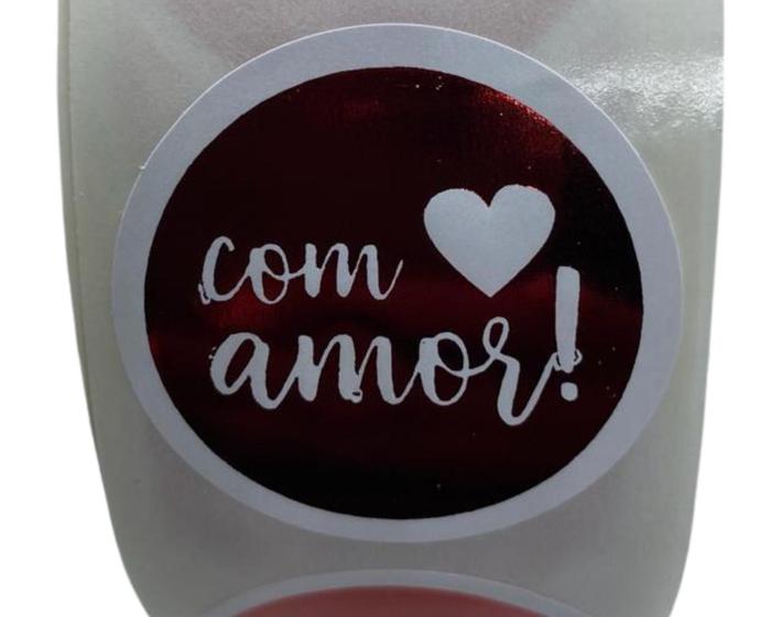 Imagem de Etiqueta Com Amor Dia Das Mães Pais Namorados 1.000 Unidades