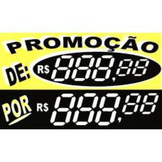 Imagem de Etiqueta De/Por Media Com Digito 97 X 58 mm Pct 40