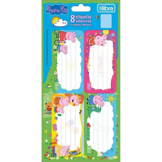 Imagem de Etiqueta Escolar Decorada Peppa PIG C/8ETIQ. 100X208MM PCT.C/10