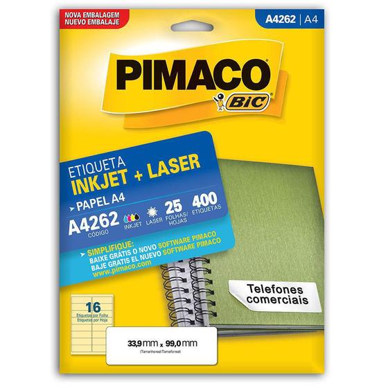 Imagem de Etiqueta Pimaco A4 25 Folhas A4262 33,9Mmx99Mm