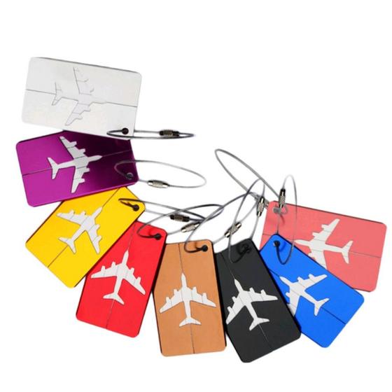 Imagem de Etiqueta tag de identificação mala de viagem identificador de bagagem