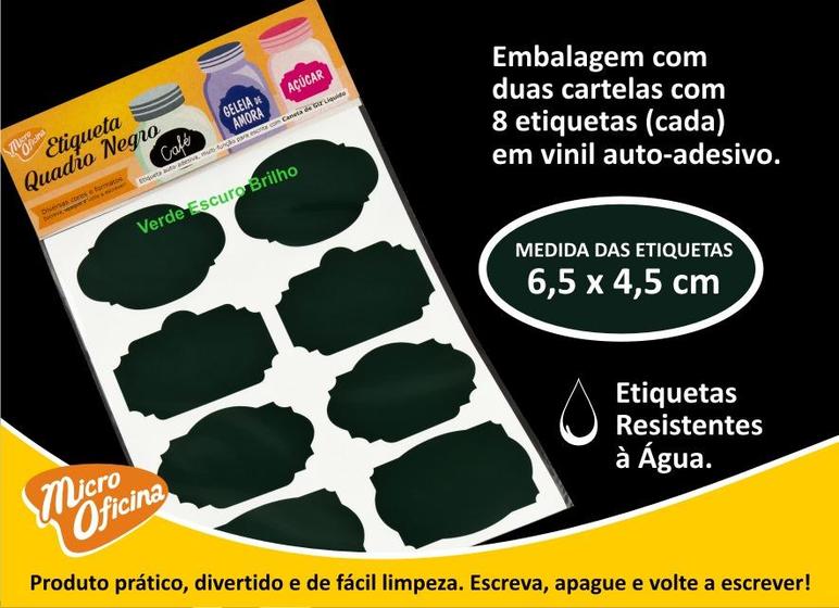 Etiqueta Vinil Verde Escura Adesiva para Caneta Giz Líquido Menor preço em Etiqueta Vinil Verde Escura Adesiva para Caneta Giz Líquido
