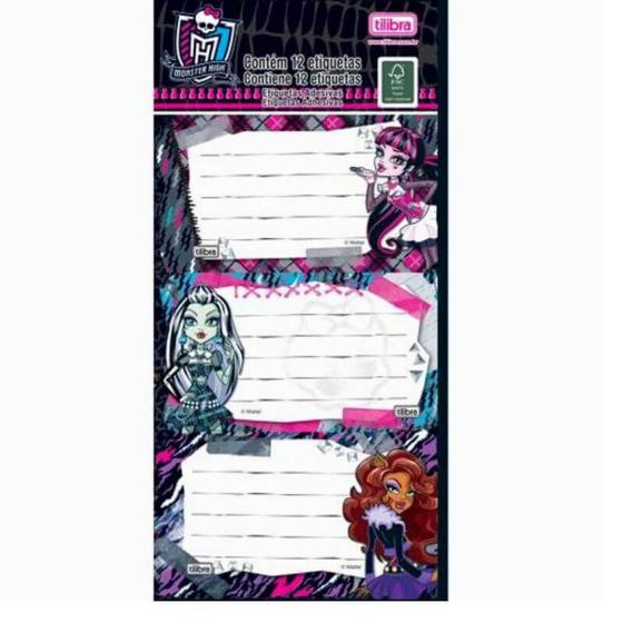 Imagem de Etiquetas Adesivas Monster High 12 Unidades Tilibra