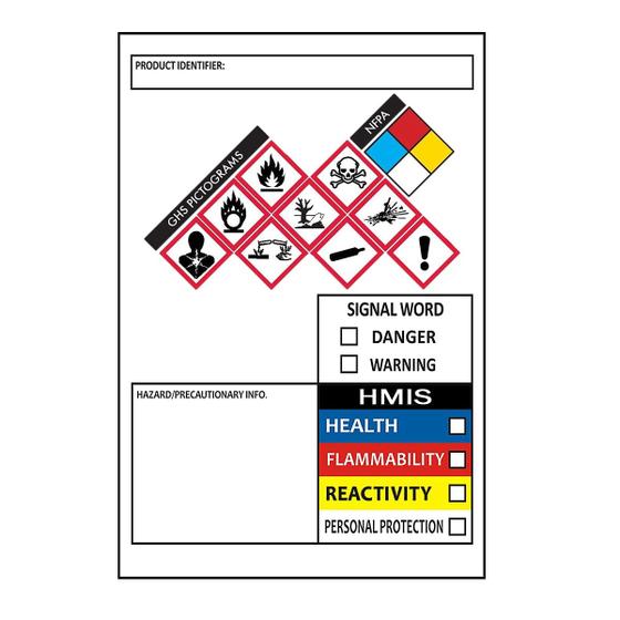 Etiquetas GHS Rótulos SDS OSHA para dados de segurança química 3x4 ...
