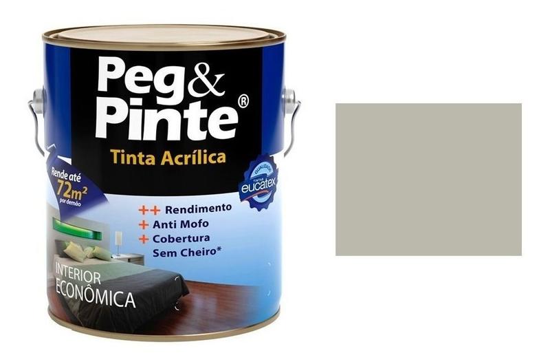 Imagem de Eucatex Tinta Acrilica Pintura Parede Peg Pinte Cinza Urbano 3,6 Lt