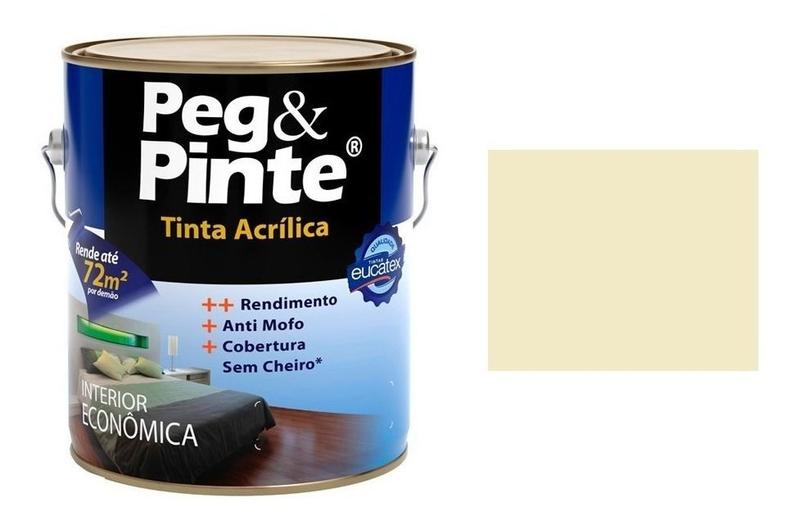 Imagem de Eucatex Tinta Acrilica Pintura Parede Peg Pinte Palha 3,6 Lt