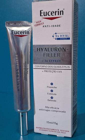 Imagem de EUCERIN Hyaluron-Filler +3x effect Antirrugas  para contorno dos olhos com FPS15