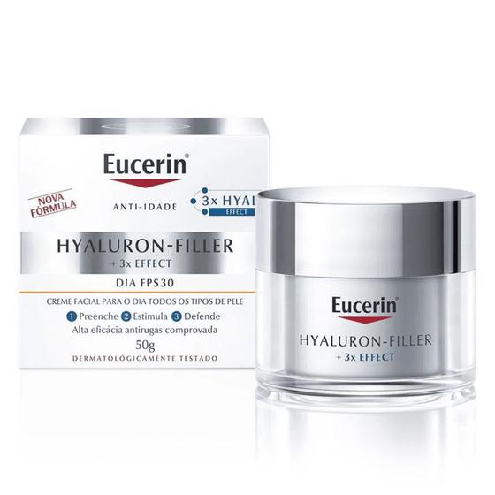 Eucerin Hyaluron Filler 3x Effect Creme Facial Anti-idade Dia FPS30 50ml Menor preço em Eucerin Hyaluron Filler 3x Effect Creme Facial Anti-idade Dia FPS30 50ml