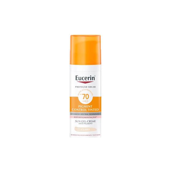 Imagem de Eucerin Pigment Control Tinted Protetor Solar Facial Matte FPS70 Clara 50ml