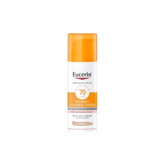Imagem de Eucerin Pigment Control Tinted Protetor Solar Facial Matte FPS70 Média 50ml