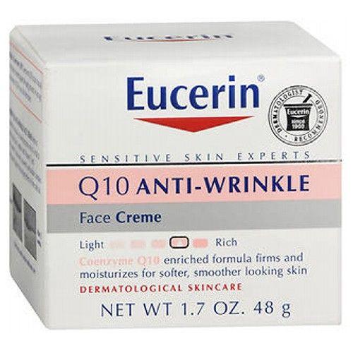 Imagem de Eucerin Q10 Creme para Pele Sensível Anti-Rugas 1,7 oz por Eucerin (pacote com 4)