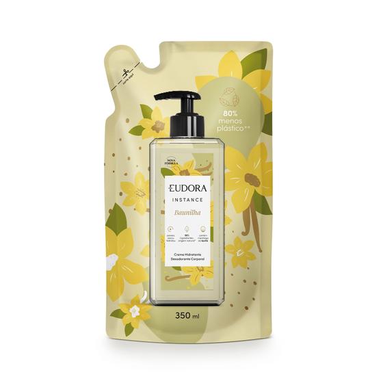 Imagem de Eudora Instance Baunilha Refil Creme Hidratante Desodorante Corporal  350ml div/div