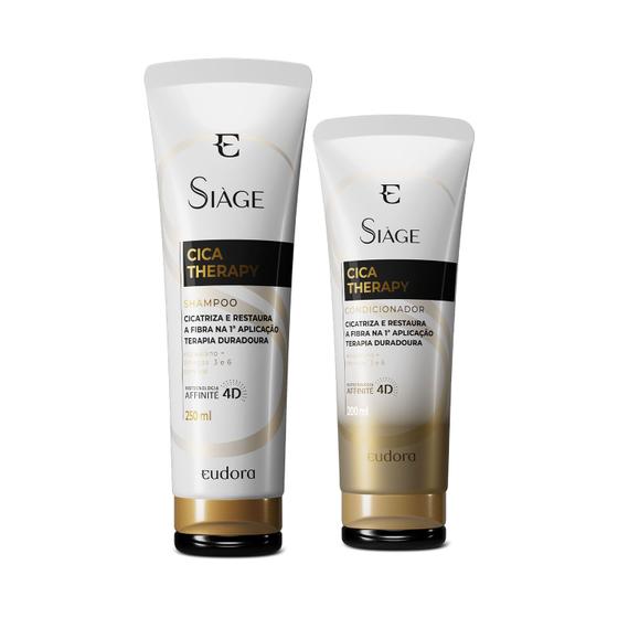 Imagem de Eudora Kit Siàge Cica-Therapy: Shampoo 250ml + Condicionador 200ml