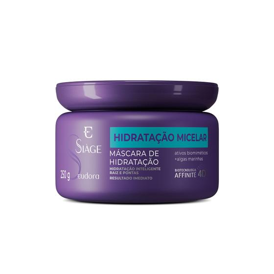Eudora Siàge Hidratação Micelar Máscara Capilar 250g Imagem de Eudora Siàge Hidratação Micelar Máscara Capilar 250g