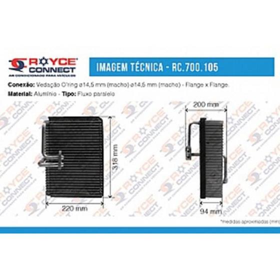 Imagem de Evaporador Ec240 E210 E360 E460 Maquina Escavadeira Fluxo Paralelo