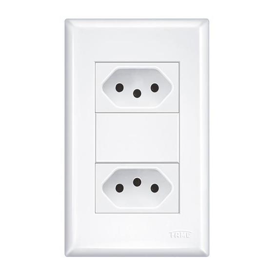 Imagem de EVIDENCE Interruptor Tomada Dupla 20A com Placa - FAME (2916)