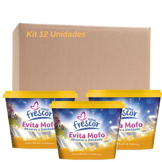 Imagem de Evita Mofo Desumidificador Caixa Kit 12 Unidades Antimofo Gaveta Closet Armário Refil Ar Ambiente Mata Mo