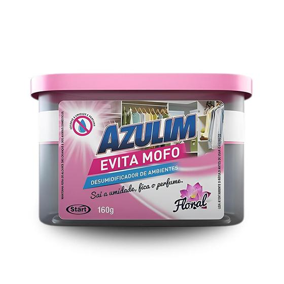 Imagem de Evita Mofo Desumidificador De Ambientes Floral  Azulim 160g