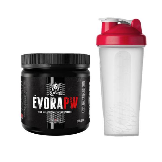 Imagem de Evora Pw Darkness 300g + Coqueteleira 600ml Simples