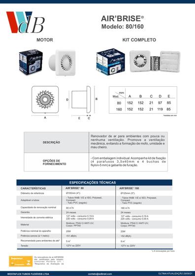 Imagem de Exaustor Air brise 160 atende 9mts2 220v