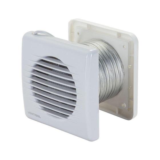 Imagem de Exaustor Kit Ventilador Axial Kexb 100Mm Branco - Ventisol