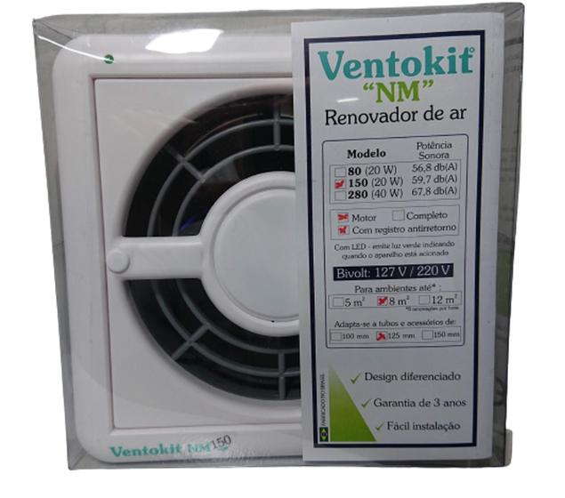 Imagem de Exaustor Ventokit M 150 A NM c/ reg shaft coletivo bivolt